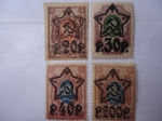 Stamps Russia -  Escudo de Armas de los Romanov - Período de la Guerra Civil Rusa 1889-1919