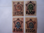 Sellos de Europa - Rusia -  Escudo de Armas de los Romanov - Período de la Guerra Civil Rusa 1889-1919