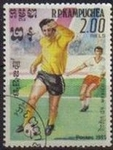 Stamps : Asia : Cambodia :  CAMBOYA 1985 Michel 637 Sello Deportes Futbol México86 Usado Yvert527