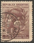 Stamps Argentina -  1ª Conferencia Nacional de Ahorro Postal