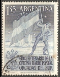 Sellos de America - Argentina -  Cinquentenario Radio Postal Orcadas