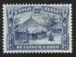 Sellos de Africa - Rep�blica Democr�tica del Congo -  Chozas de Uele, Congo Belga