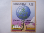 Sellos de America - Colombia -  Tragedia de Armero-Tolima - Scott/C-773 -Gracias! amigos del Mundo.