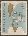 Stamps Argentina -  Mapa de Argentina