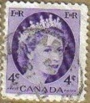 Stamps : America : Canada :  CANADA 1961 Scott 340 Sello Reina Isabel II Usado