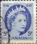 Stamps : America : Canada :  CANADA 1961 Scott 341 Sello Reina Isabel II Usado