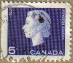 Stamps : America : Canada :  CANADA 1963 Scott 405 Sello Reina Isabel II y espiga de trigo Usado