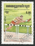 Stamps Cambodia -  Olimpiadas de los Angeles 84