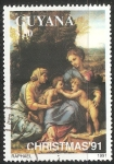Stamps : America : Guyana :  La visita de la prima de la Virgen Maria