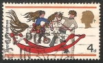 Stamps United Kingdom -   Niños Jugando con Caballo de Madera 