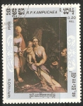 Stamps Cambodia -  La Virgen y el Niño