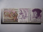 Stamps Spain -  Eds: 2461 y 2462 - Escultura y Retrato del Escultor Juan Juni.1507-1577.