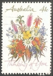 Sellos de Oceania - Australia -  Ramo de flores