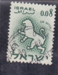Stamps : Asia : Israel :  ilustración de un león rampante