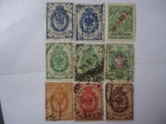 Stamps Europe - Russia -  Aguila Imperial - Período de la Guerra Civil de Rusia - Ejercito del Norte - Correo Terrestre (1889-