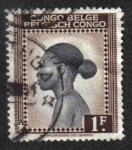 Sellos de Africa - Rep�blica Democr�tica del Congo -  Mujer Batetela, Congo Belga