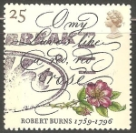 Stamps United Kingdom -  Robert Burns 1759-1796
