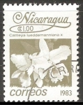 Stamps Nicaragua -  Cattleya lueddemanniana