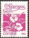 Stamps Nicaragua -  Tecoma stans