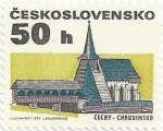 Sellos de Europa - Checoslovaquia -  ARQUITECTURA POPULAR. IGLESIA DE CHRUDIM, MOTIVO TIPO DE 1971. YVERT CS 2928