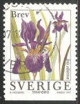 Stamps Sweden -  Iris sibirica