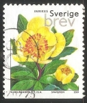 Stamps Sweden -  Peony Azufre