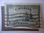 Stamps Canada -  Productividad - Máquina Recolectora de granos. (S/271)