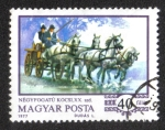 Stamps Hungary -  Historia del Coche