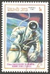Sellos de Asia - Laos -  25 Anivº del primer hombre en el Espacio, Komarov en el Espacio