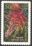 Sellos de Oceania - Australia -  grevillea superb 1981