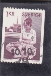 Stamps Sweden -  bordadora