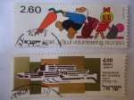 Stamps : America : Israel :  Cuento-Dibujo (Mi/CA:692) y Centro Médico Hadassah. 
