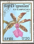 Stamps Cambodia -  Cattleya aclandiae (Orquidea)