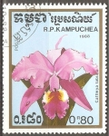 Stamps Cambodia -  Cattleya labiata (Orquidea)