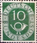 Stamps : Europe : Germany :  Intercambio 0,20 usd 10 pf. 1951
