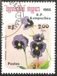 Sellos del Mundo : Asia : Camboya : Viola Tricolor Ullswater (Viola tricolor)  