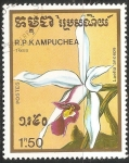 Stamps Cambodia -  Laelia anceps