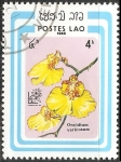 Stamps : Asia : Laos :  Oncidium varicosum (Dama danzante)