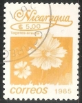 Stamps Nicaragua -  Tagetes erecta-clavelón de la India