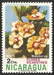 Stamps Nicaragua -  Flores sivestres -Malva