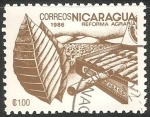 Stamps Nicaragua -  Reforma agraria- Tabaco