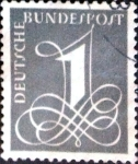 Stamps Germany -  Intercambio 0,20 usd 1 pf. 1955