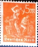 Stamps Germany -  Intercambio 0,20 usd 5 mark.  1922