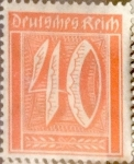 Stamps Germany -  Intercambio 0,20 usd 40 pf.  1921