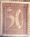 Stamps Germany -  Intercambio 0,30 usd 50 pf.  1921