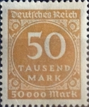 Stamps Germany -  Intercambio 0,20 usd 50000 m. 1923