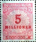 Stamps : Europe : Germany :  Intercambio 0.20 usd 5000000 m. 1923