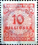 Stamps Germany -  Intercambio ma4xs 0.20 usd 10000000 m. 1923