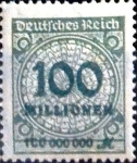 Stamps Germany -  Intercambio 0.20 usd 100000000 m. 1923