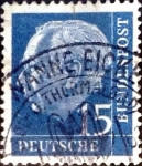 Stamps Germany -  Intercambio 0,30 usd 15 pf. 1954